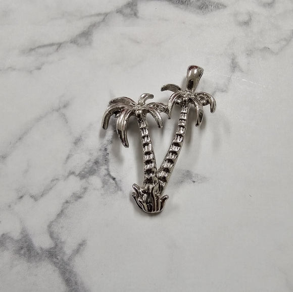 Silver Palm Tree Pendant - Picture 1 of 8